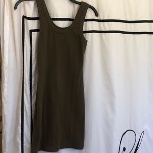 Dark green bandage dress